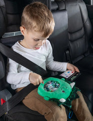 Sensory Seekers Visual Attention Activity - Danny Dino - child sitting in car.