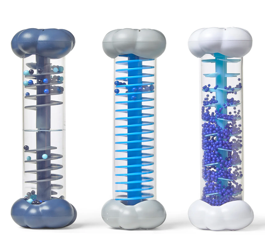 Sounds of Rain Sensory Tubes set with three calming rainfall sound tubes