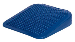Blue tactile foot and support wedge for self-regulation, focus and calm seated movement.