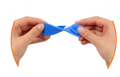 Hands twisting a Textured Fidget Strip