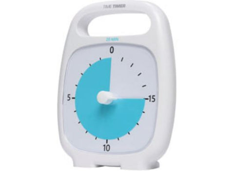 Time Timer PLUS Self-Regulating Time Tracker Clock For Home Learning! It is Blue and White
