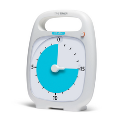 White and blue coloured Time Timer Original 20 Minutes visual countdown timer with disappearing coloured disk for classroom focus, transitions and time management