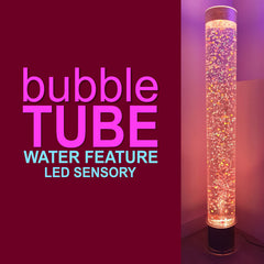 Image of a bubble tube with beads.