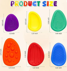 Sizes chart for the six Worry Stones.