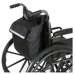 This is an image of a backpack on a wheelchair.