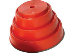 This is an image of the Build N' Balance Disc. It is red with a black rim.