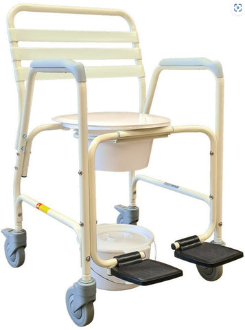 Bath & Shower - Semi-Detachable Heavy Duty Mobile Shower Chair Commode