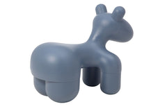 Plastic hippo chair in blue. Rear view