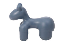 Plastic hippo chair in blue. Side view