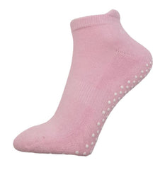 This is an image of Gripperz Socks. They are light pink with rubber dots on the bottom.