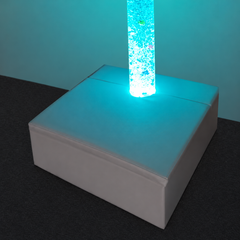 Image of bubble tube sitting inside a podium