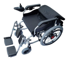 Electric Wheelchairs - Electric And Manual Foldable Wheelchair Heavy Duty With Manually Adjustable Back And Leg Rests