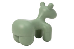 Plastic hippo chair in green. Rear view