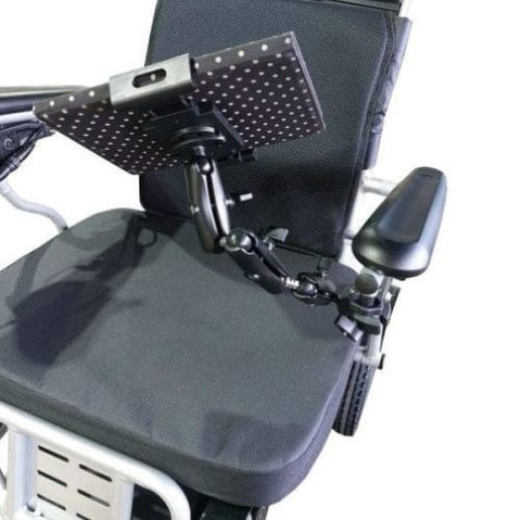 This is an image of an iPad holder for a wheelchair.