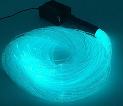 This is an image of fibre optic lighting with the aqua blue colour setting.