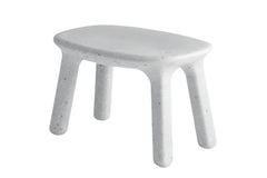 Kids plastic confetti table in white with coloured specks