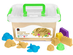 Sensory Magic Sand reusable Natural Colour modelling sand with moulds for fine motor development and creative play.