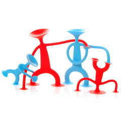 IImage of the Oogi family of four in red and blue.