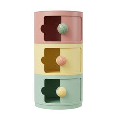 componibili 3 tier pastel coloured storage unit with open doors