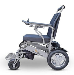 This is an image of the Air Hawk motorised wheelchair with a SILVER Frame.
