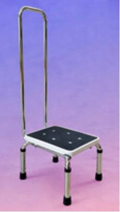120kg Capacity - HEIGHT ADJUSTABLE STEP STOOL WITH HAND RAIL