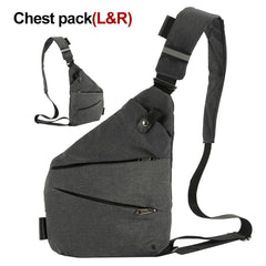 This is an image of a grey Ergonomic Crossbody Bag 
