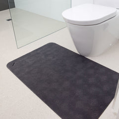 this is an image of the absorbant, non slip mat for bathrooms and doorways and kitchens and laundry - grey