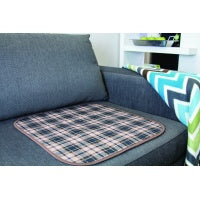 Image of Chair pad used for incontinence with  a tartan pattern