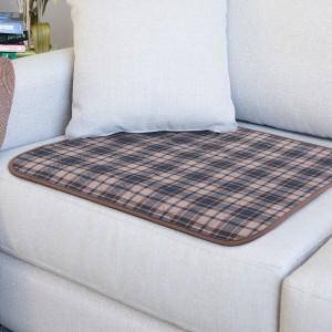 Image of Chair pad used for incontinence tartan pattern