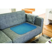 Image of Chair pad used for incontinence on a lounge  chair - blue teal 