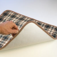 Image of Chair pad used for incontinence tartan design showing the underside