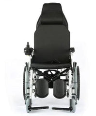 This is a front on image of an Electric And Manual Foldable Wheelchair Heavy Duty With Manually Adjustable Back and Leg Rests - GEMN302