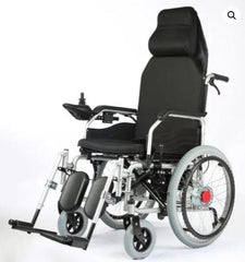 This is image of the side view of an Electric And Manual Foldable Wheelchair Heavy Duty With Manually Adjustable Back and Leg Rests - GEMN302