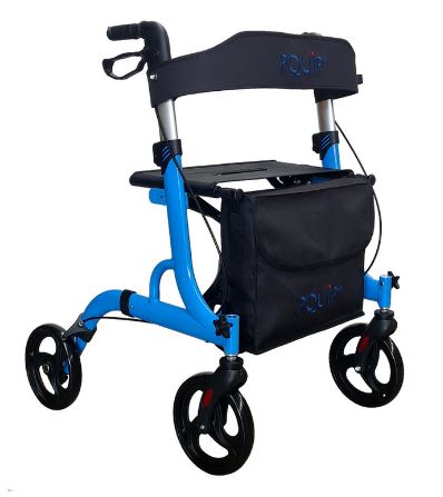 Blue x-fold rollator