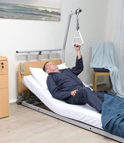 Beds - Hospital Bed PremiumLift Ultra-Low Electric Adjustable  - With Side Rails