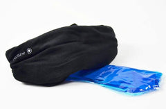 This is an image of a Black Calming Weighted Eye Mask with the gel insert.