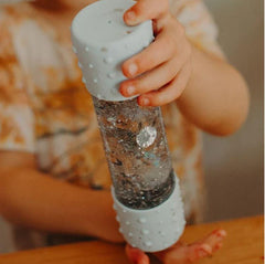 This is an image of a blue DIY calm down bottle - good for autism and sensory overload