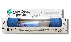Image of blue DIY calm down bottle for Autism and sensory overload