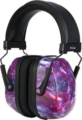 This is an image of Procase Kids Ear Protection Hearing Protectors 21dB in Purple Sparkle Colour