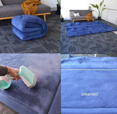 These are images of the Tactile Calming Sensory Touch Mats being unpacked and how it is being steamed