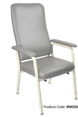 Chairs - High Back Day Chair With Adjustable Legs And Padded Armrest - Ideal For Post Therapy Comfort