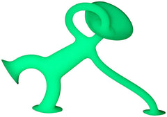 Glow-in-the-dark green oogie leaning over