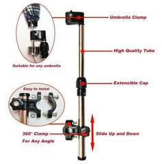 Mobility Accessories - Adjustable Umbrella Holder - For Wheelchairs, Scooters, Walkers And Rollators