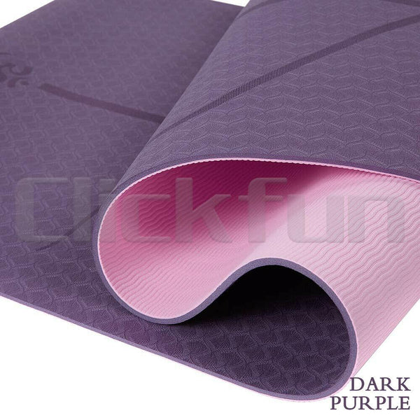 Yoga Fitness Mat- with alignment system - pink sold out!